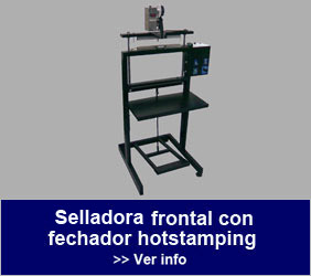 cerradora frontal con fechador hotstamping
